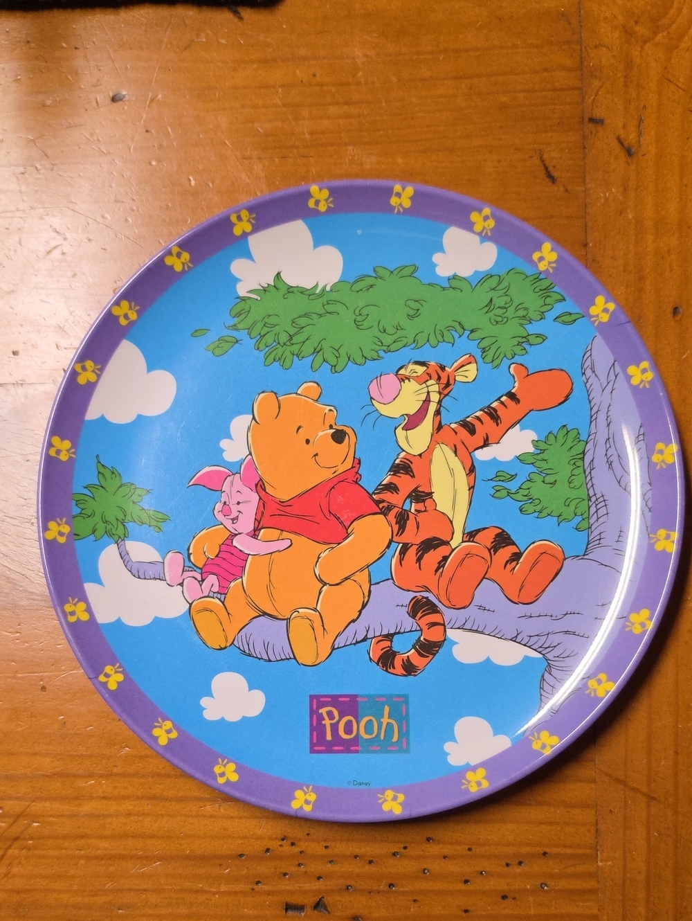 Vintage Disney Winnie the Pooh Plate with Tigger and Piglet
